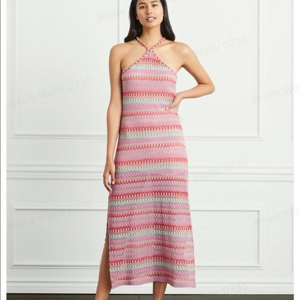 Hill House The Leah Halter Dress in Sunset Raschel Knit size 2XL